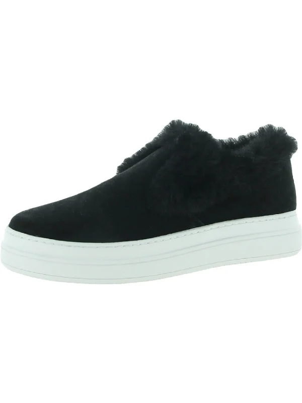 Neel Womens Suede Lifestyle Slip-On Sneakers