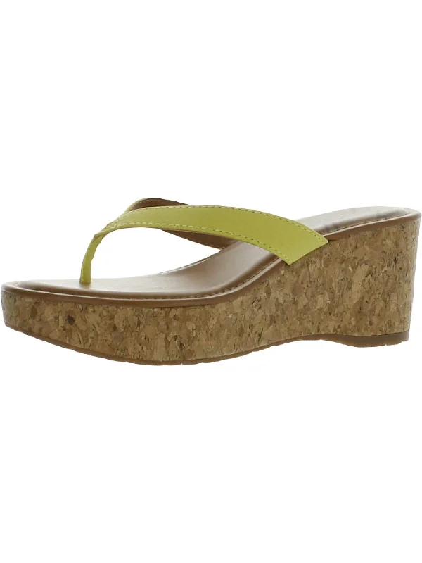 Rio Womens Thong Platform Wedge Sandals