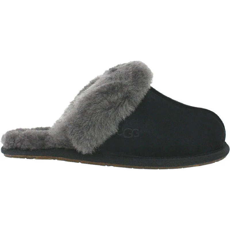 Women's UGG Scuffette II Black/Grey Suede