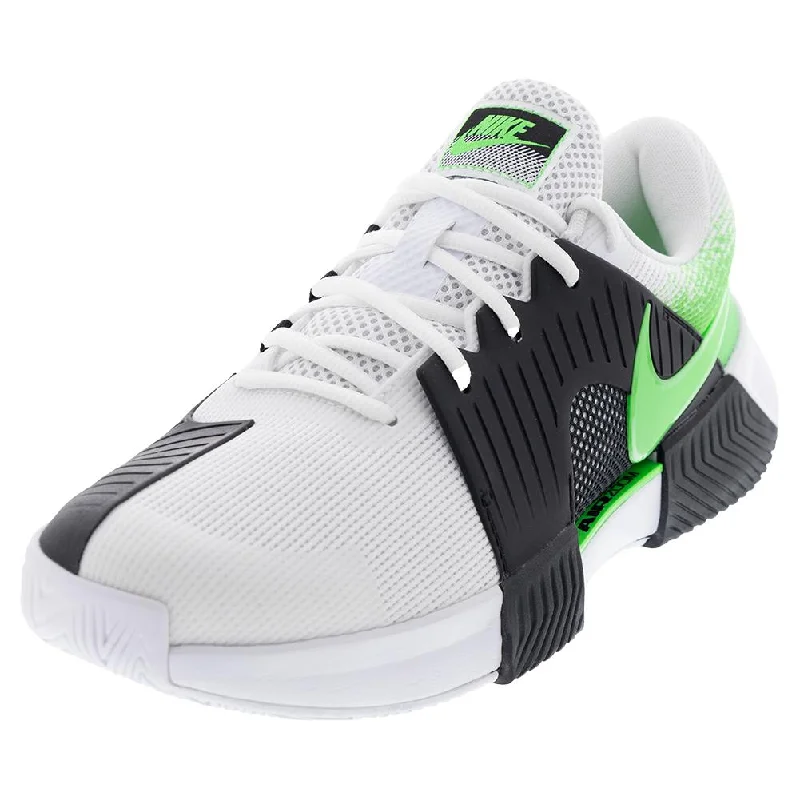 Women's Zoom GP Challenge 1 Tennis Shoes White and Poison Green