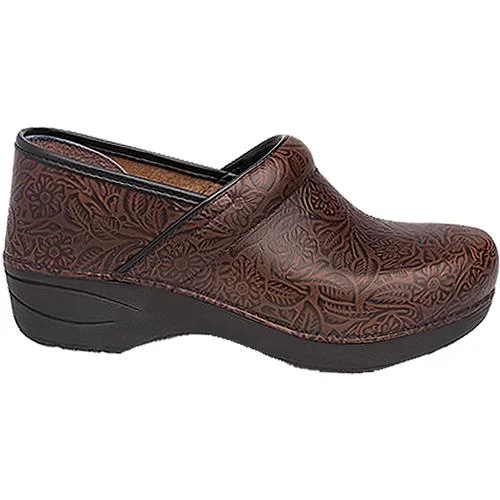 Women's Dansko XP 2.0 Brown Floral Tooled Leather