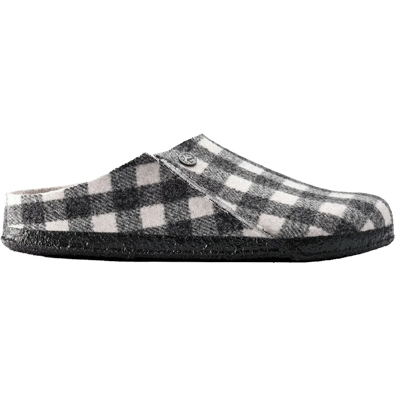 Women's Birkenstock Zermatt Plaid White/Natural Wool