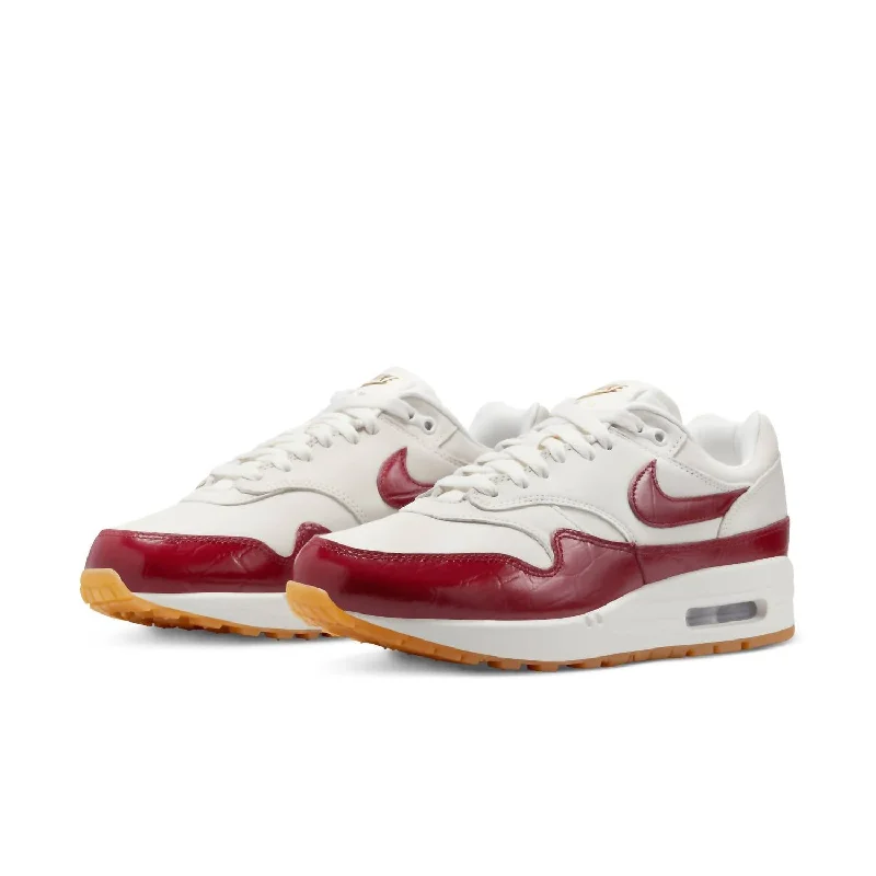 Women's Air Max 1 Lx Sneakers In Sail Team Red