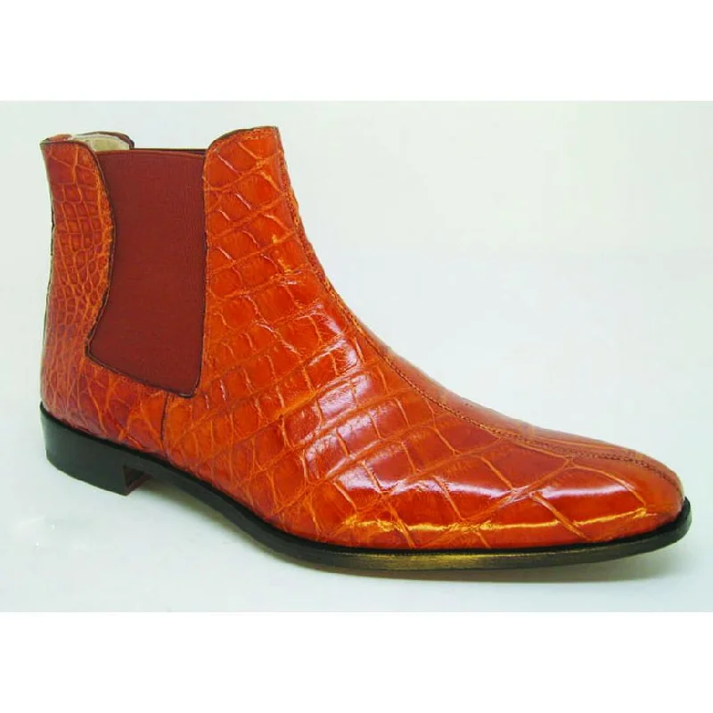 Mauri 2198 Cognac All-Over Genuine Body Alligator Boots