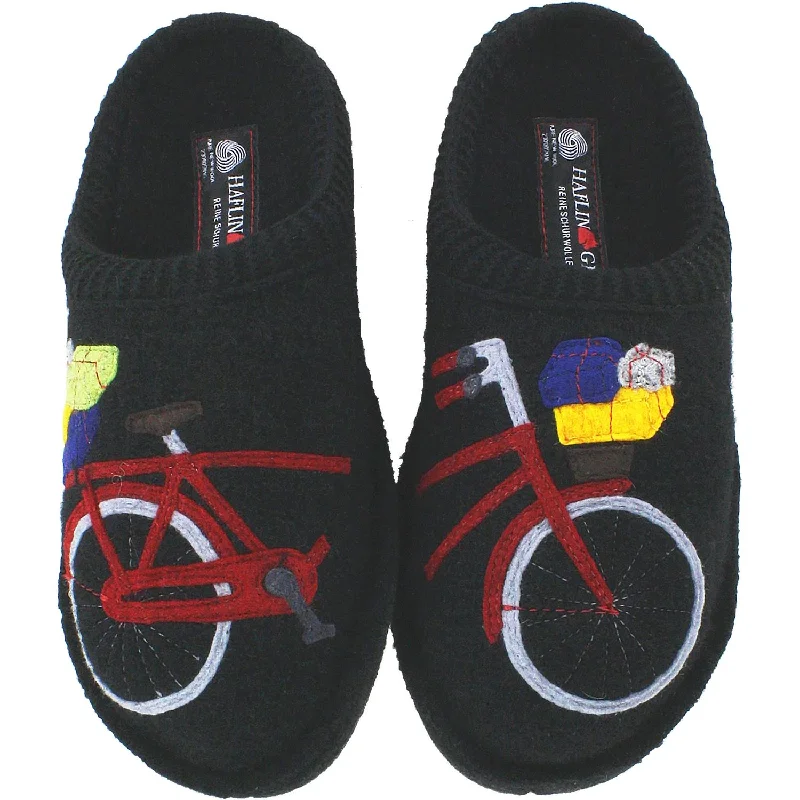 Women's Haflinger Bicycle Black Boiled Wool