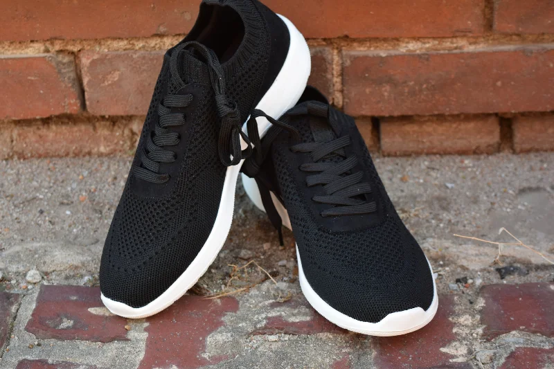 The Black Trisha Tennis Shoe