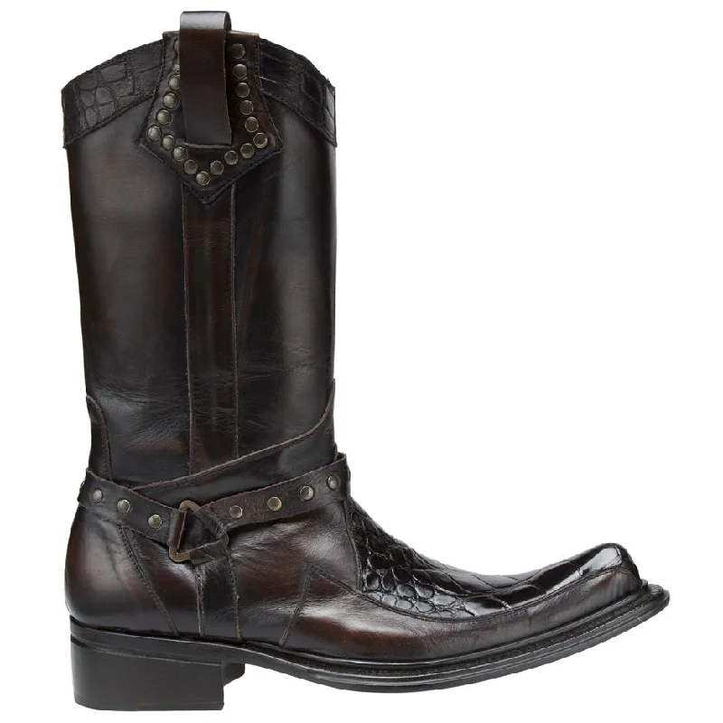 Mauri Riace 44238 Sport Rust Genuine Alligator Calfskin Boots