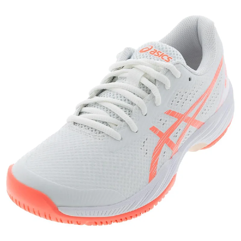 Women's Gel-Game 9 Tennis Shoes White and Sun Coral