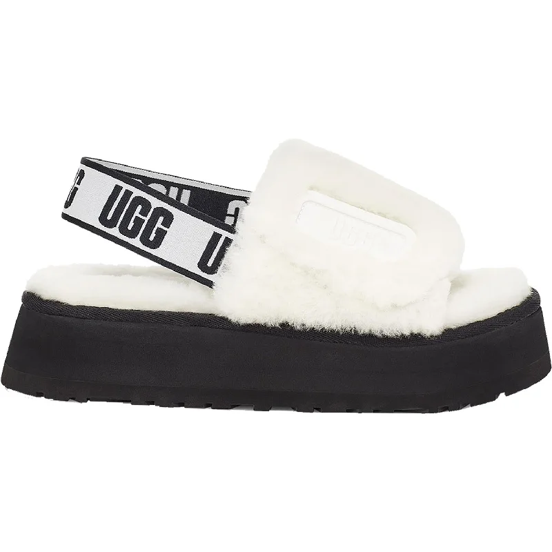 Women's UGG Disco Slide White Sheepskin