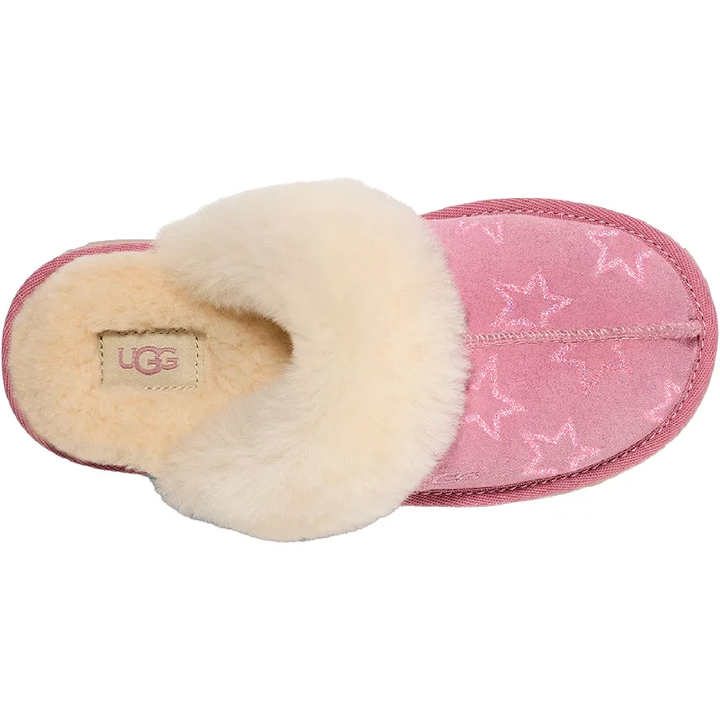 Kids' UGG Cozy II Iridescent Stars Dusty Orchid/Pink Suede