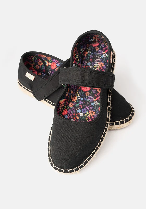 Flat Espadrille Black