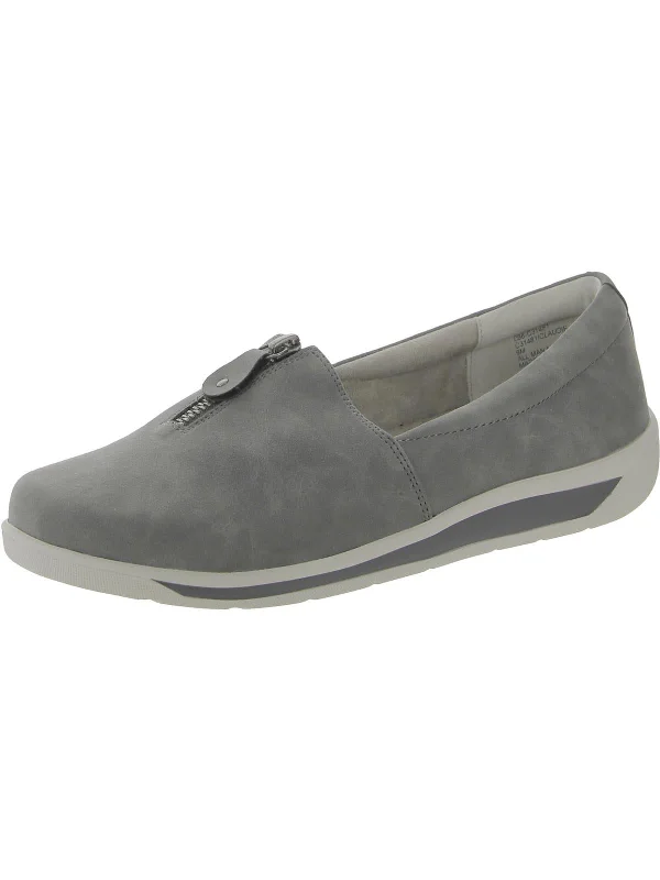 Claudie Womens Faux Leather Comfort Insole Slip-On Sneakers