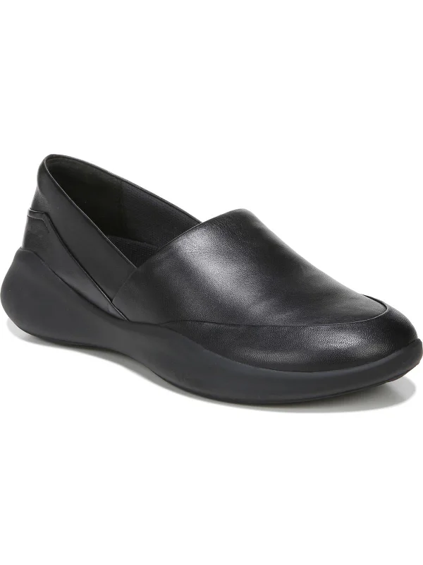 Ease Womens Leather Comfort Slip-On Sneakers