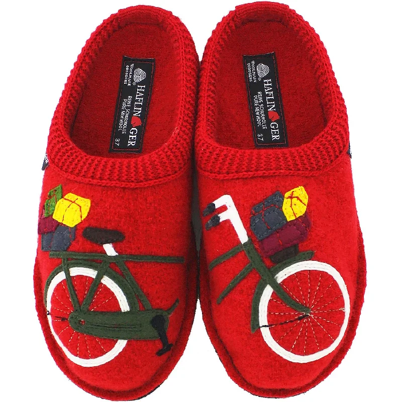 Women's Haflinger Bicycle Red Wool