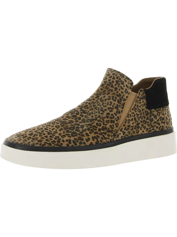 tan/black dusted leopard suede