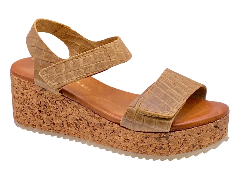 Cleo Beige Leather Wedge