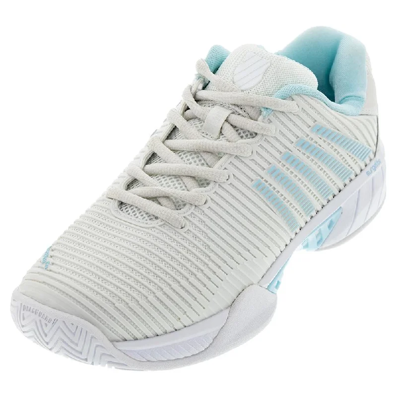 Women's Hypercourt Express 2-Wide Tennis Shoes White and Blue Glow