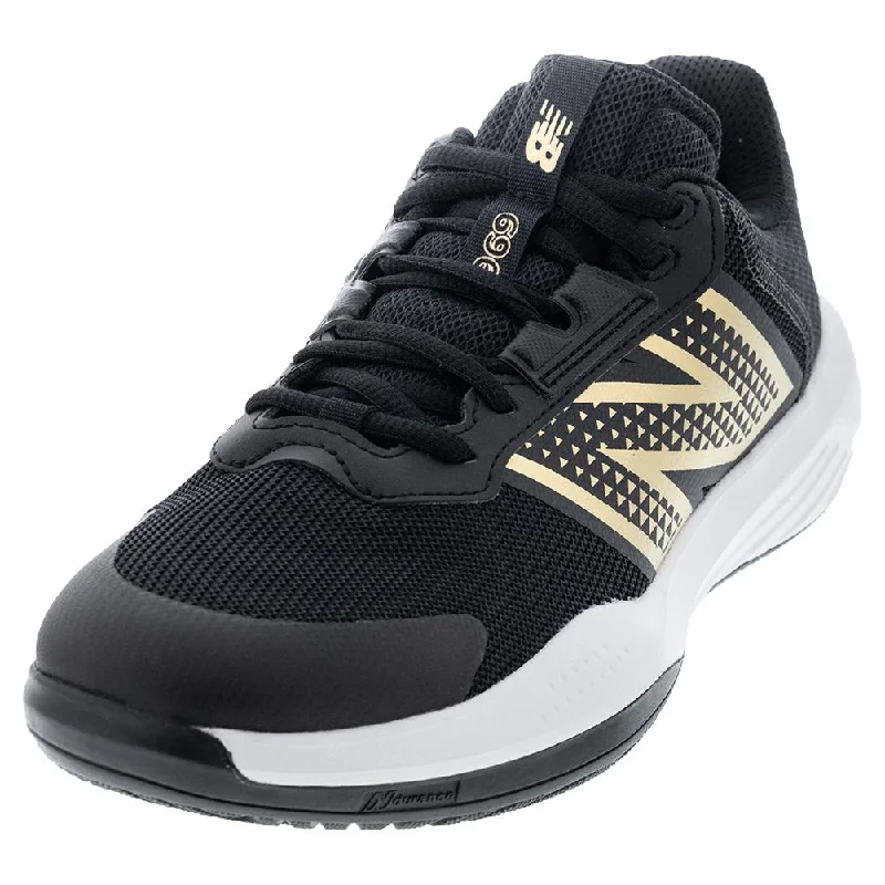 Women's 696v6 B Width Tennis Shoes Black and White