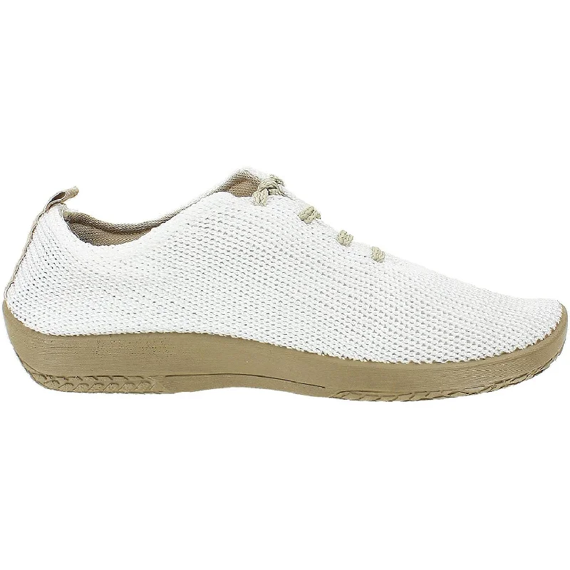 Women's Arcopedico LS White/Beige Knit Fabric