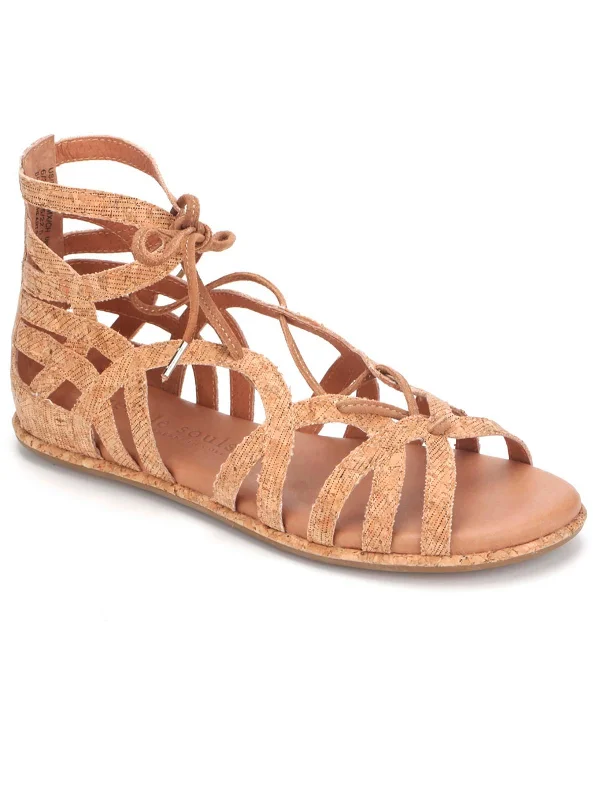 Break My Heart 3 Womens Leather Gladiator Sandals