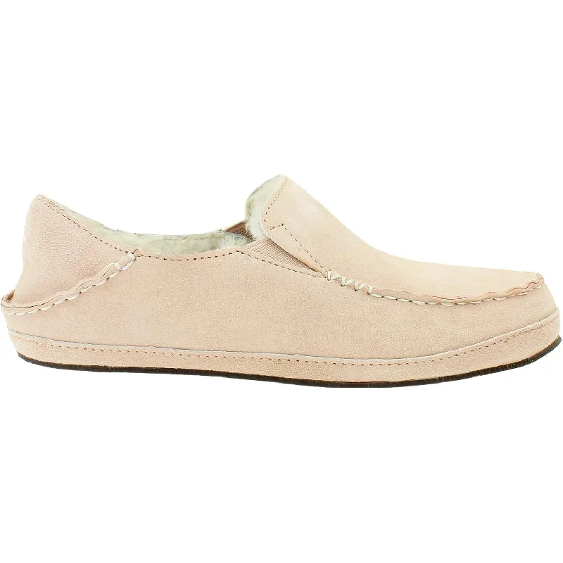 Women's OluKai Nohea Slipper Coral Rose Nubuck