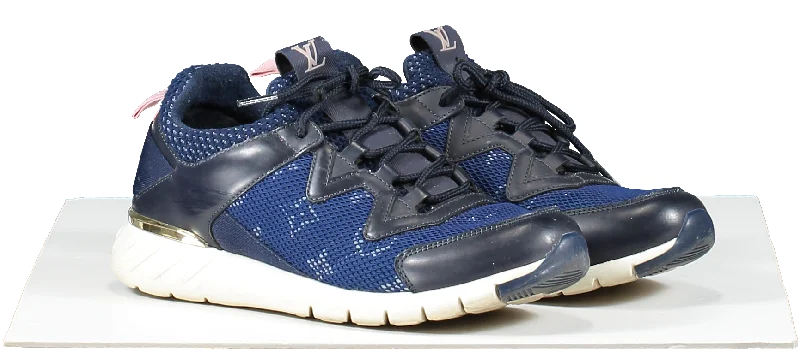 Louis Vuitton Blue Lv Logo Mesh Trainers UK 3 EU 36 👠