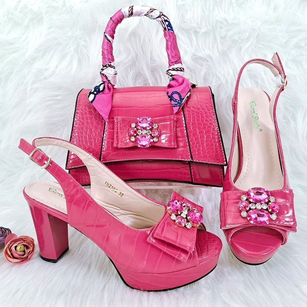 Elegant Italian Shoes and Bag Set - New Matching Ensemble