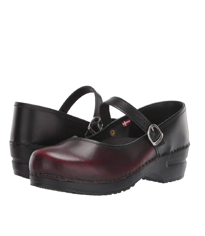 Women's Everly Shoes In Black/bordeaux