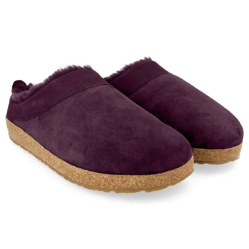 Unisex Snowbird Mule Shoes In Aubergine/mauve