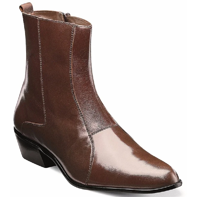 Stacy Adams Santos Cognac Leather Dress Boot