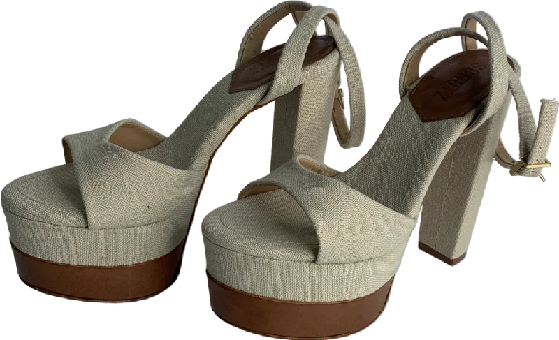 Schutz Beige Kaila Platform Heels UK 6.5 EU 39.5 👠