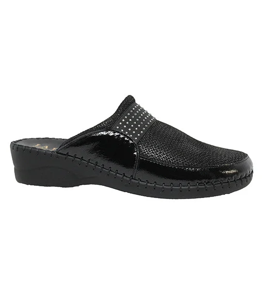 Orion Black Slip On Shoe by La Plume