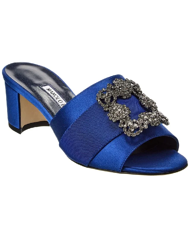 Manolo Blahnik Martanew 50 Satin Sandal