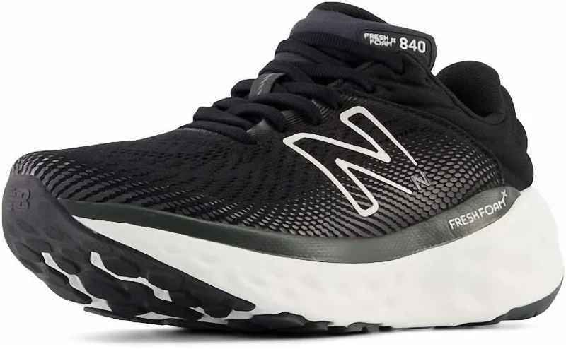 Women's 840V1 Running Shoes ( B Width ) In Black White